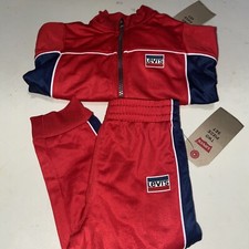 levi s 2 piece set toddler 24m track suit red baby