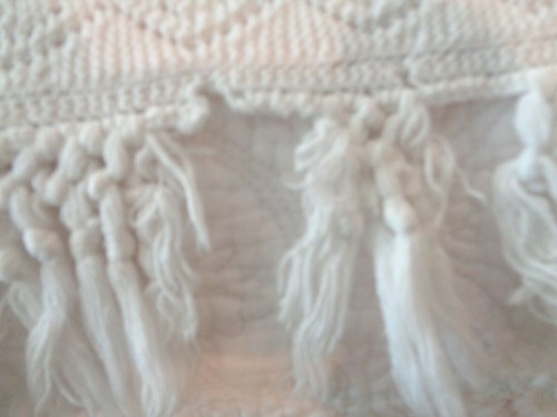 2 Antique White Handmade Crochet bed spreads need repairs - Picture 7 of 12