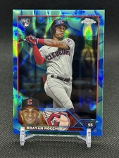 Topps 2023 Chrome Update Brayan Rocchio Aqua/Blue Lava Lamp Refractor - /175
