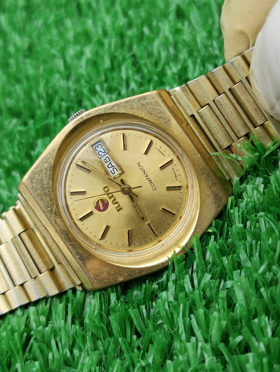 LUXURYVINTAGE RADO COMPANION GOLD AUTOMATIC WATCH SWISS MADE 70s 