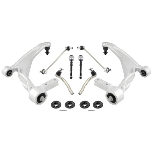 Front Lower Control Arms Sway Bar Links Tie Rods Kit for 2009-2015 Honda Pilot - Picture 13 of 28