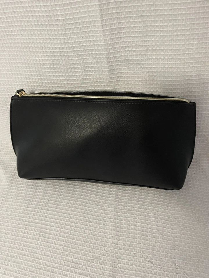 Bolso de Maquillaje Cosmético DK Donna Karan 10" Largo Bolso sin asas Bronceado 100% Auténtico Nuevo Foto 2 de 4