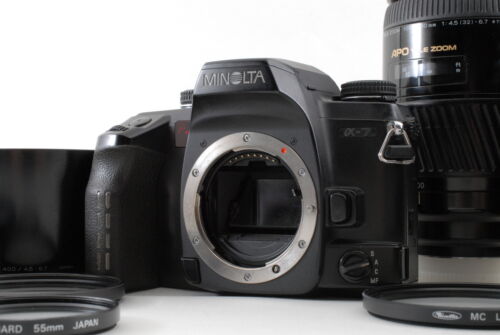 [Near MINT] Minolta a-7 Body + 20-35mm + 100mm 2.8 D + 100-400mm Lens From JAPAN - Picture 1 of 14
