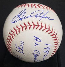 Gorman Thomas autographed baseball inscribed 82 Al Champs 39 HR (ROMLB AW COA)