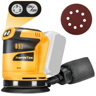 Cordless 5   Random Orbital Sander for Dewalt 20V Battery 3-speed 11000 RPM