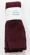 Tabbisocks Unisex Wool Blend Arm/Leg Warmers DH3 One Size Maroon NWT