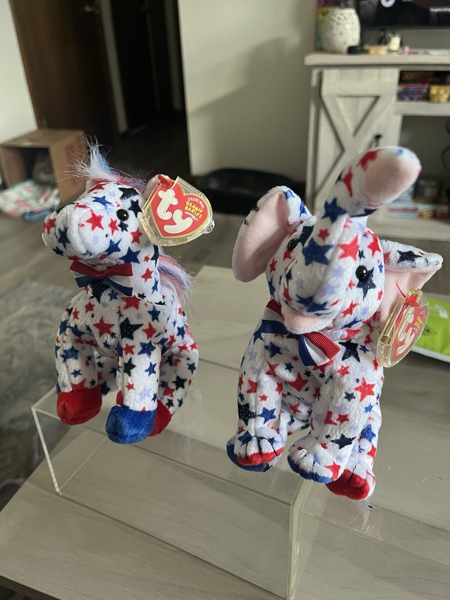 Original Rare Lefty and Righty 2004 Beanie Babies with tags | eBay