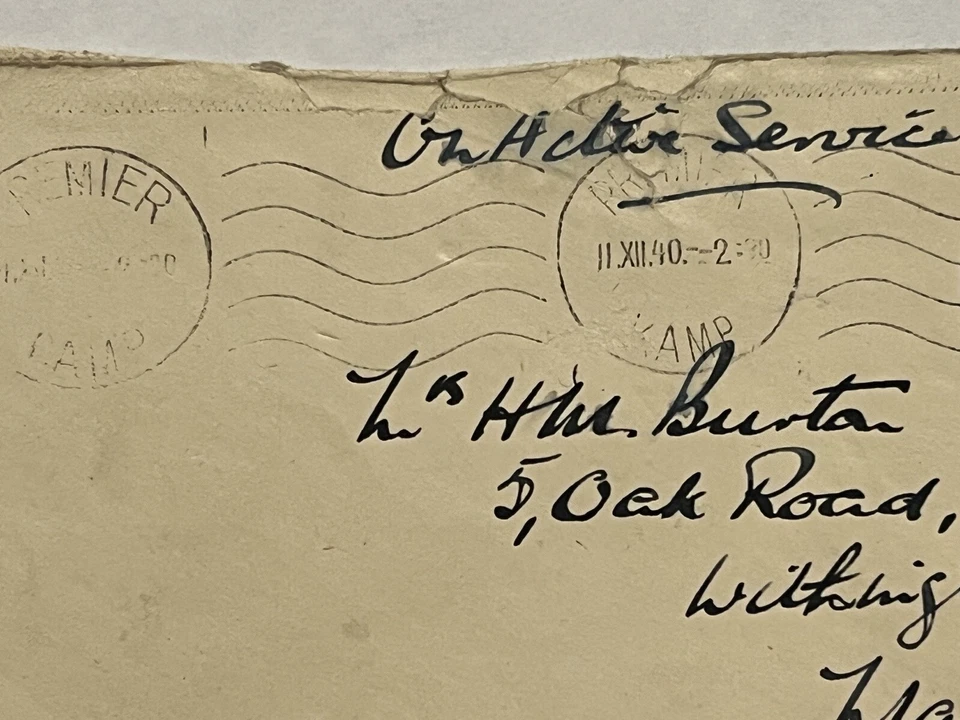 1940 SOUTH AFRICA 13TH FIELD COMPANY S.A.E.C. PREMIER KAMP COVER SENT TO LONDON - Image 2 of 4