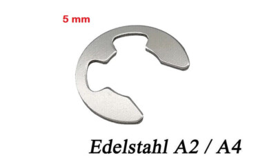 5 mm E-CLIP Außen Sicherungsring Sprengring für Welle DIN 6799 Edelstahl 5mm M5