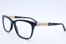 New Swarovski Fancy SW5133 001 Shiny Black Woman  s Eyeglasses Frame 54-15-140