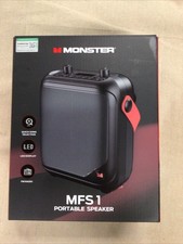 Monster Portable Bluetooth Speaker MFS1 Indoor/Outdoor with Handle, Black/Red-B2