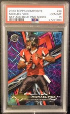 2023 Topps Composite #96 MICHAEL VICK Sky and Blue Pink Shock Refractor PSA 10