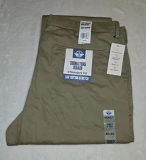NWT Dockers Signature Khaki Men’s 40x32 Straight Fit Lux Cotton Stretch Comfort