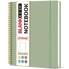 Large Spiral Blank Notebook for Work, Journal for Women  Men