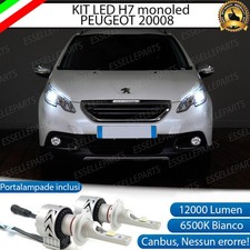KIT LED H7 PEUGEOT 2008 6500K CANBUS 12000 LUMEN MONO LED MONOLED LENTICOLARE