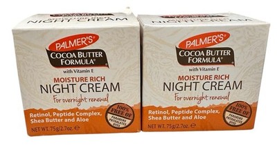 2 Palmers Cocoa Butter Formula  Vitamin E Moisture Rich Night Cream 2.7 oz  New