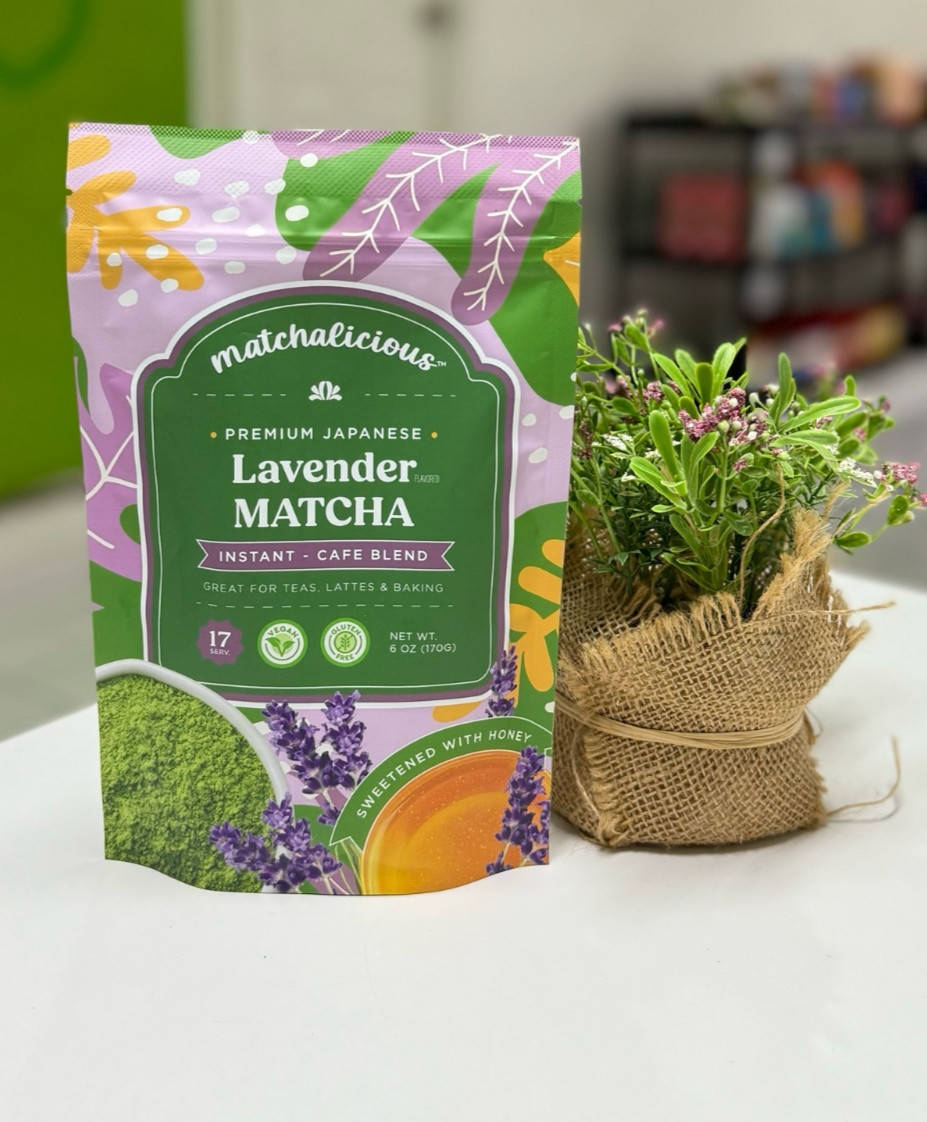 Matchalicious&trade;  Premium Instant Japanese Lavender Matcha Powder 6 oz