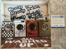 CHEAP TRICK SIGNED ALL WASHED UP 11x11 VINYL INSERT - ACOA COA