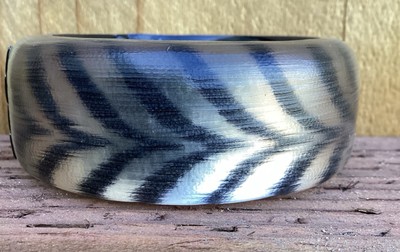 Alexis BittarZebra Animal Print Lucite  Bangle Bracelet