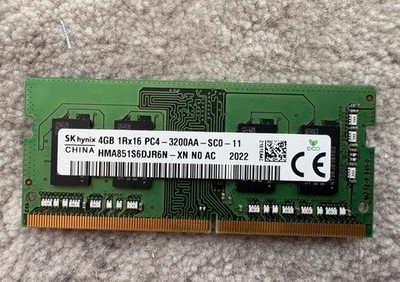 SK hynix 4GB DDR4 SO-DIMM PC4-3200AA 260-Pin Unbuffered RAM HMA851S6DJR6N-XN