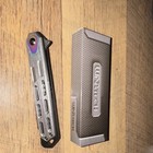 WarTech Silver/Black Metal Handle Plain Blade Manual Pocketknife — photo 2