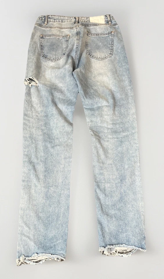 Pantalones de mezclilla Missguided para mujer talla 6 lavado claro azul distress Foto 2 de 4