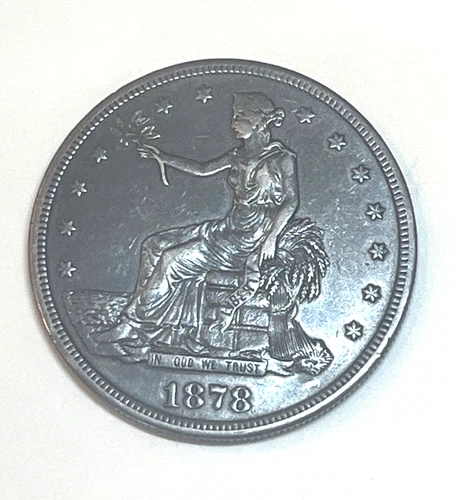 Rare 1878-S Silver US Trade Dollar - Double Hinged Opium Stash Box - Works Great