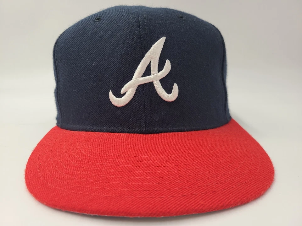 Vintage Atlanta Braves New Era 59Fifty Pro Model Fitted 7 1/8 Hat Cap Wool MLB - Image 2 of 4