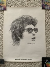 BOB DYLAN Columbia Records 1966 PROMO POSTER 17" x 22" Saul Lambert Sketch Rare