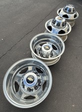 GMC Sierra 3500 HD 22791554 Polished 17" OEM Wheel Set Dually 2011-2019 8x210