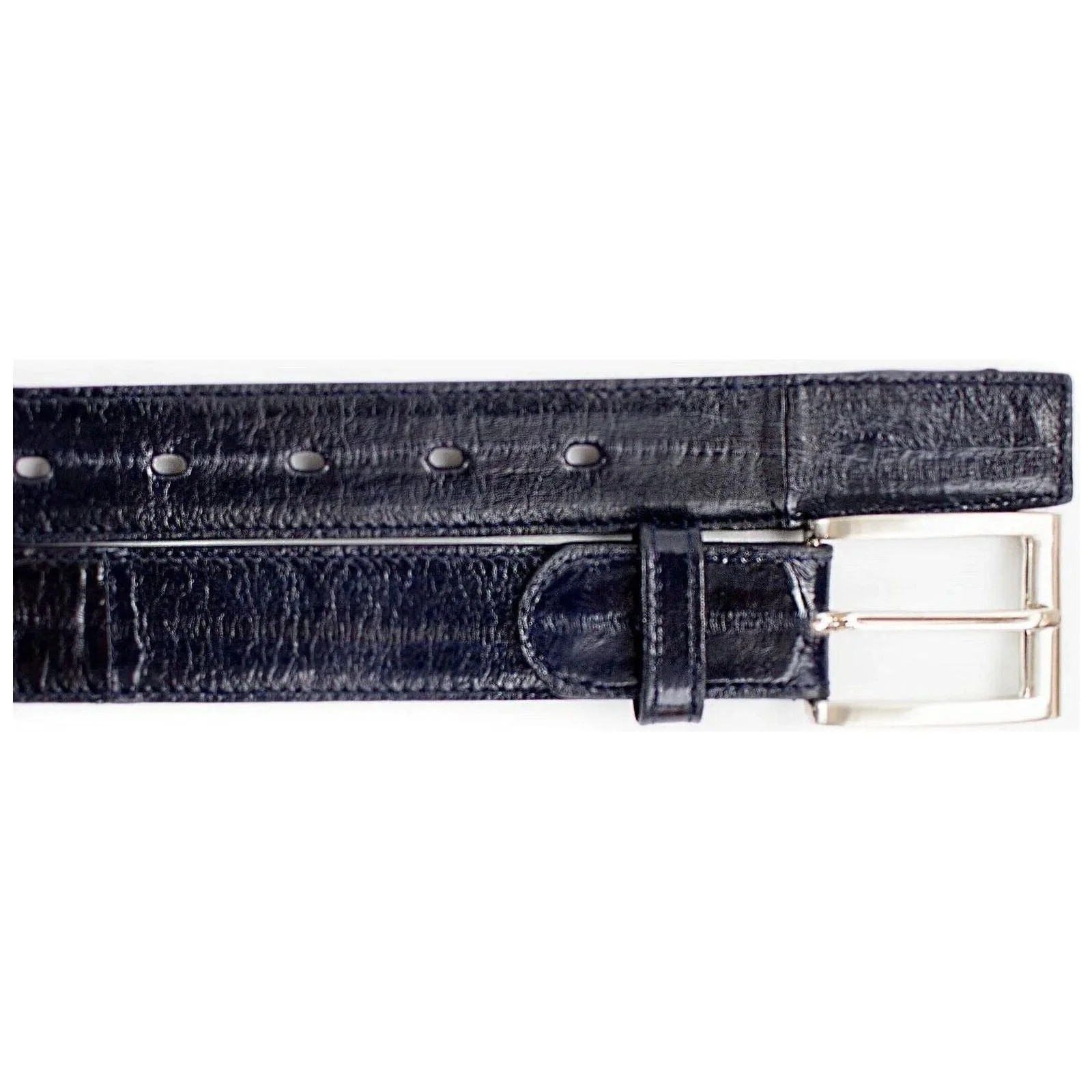 Men's Belvedere Belt Genuine Eel Hand Made Style 2002 Navy