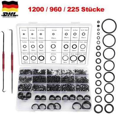 O Ring Sortiment NBR Gummi Dichtringe Im Set O-Ringe Oring Dichtung 225/960/1200