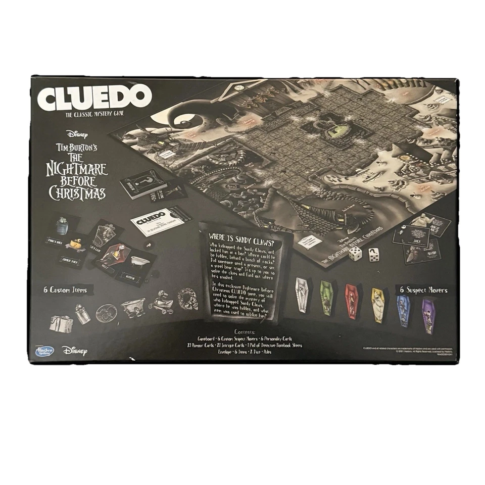 Cluedo The Nightmare Before Christmas Edition Mystery Board Game - Hasbro 2021 - Image 2 of 3
