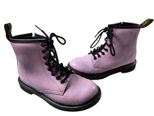 Dr. Martens 1460 J Pink Patent Leather Toddler Girls Size 2 Combat Ankle Boots