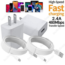 Lot USB Wall Charger Block Fast Charging Cable For iPhone 6 7 8 X XR 11 12 13 14
