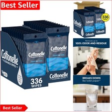 24 Travel Packs of Fresh Care Flushable Wet Wipes - 14 Wipes Each, Septic-Safe