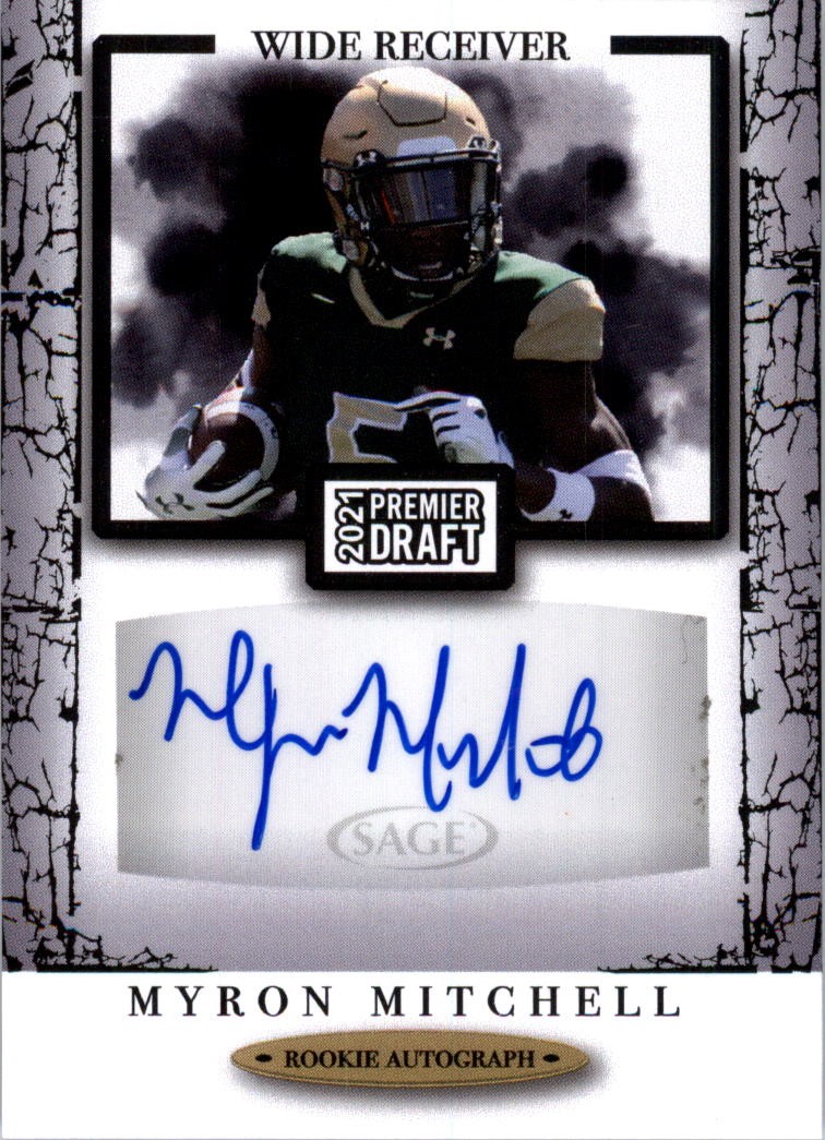 2021 SAGE HIT Autographs Black #A41 Myron Mitchell Auto - FB