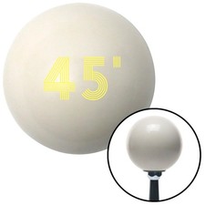 Yellow 45 Year Retro Series Ivory Shift Knob W M16x1.5 Insert Shifter Auto