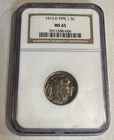 1913-D NGC MS65 Type 1 Buffalo Nickel RARE DATE GEM!