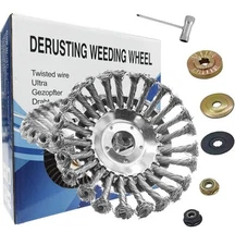 8"Steel Wire Rotary Weed Brush Cutter Trimmer Head Weed Cutter Eater Breakable