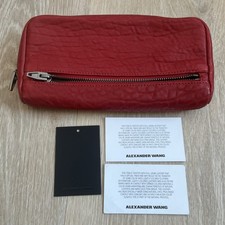 Alexander Wang Fumo Pebbled Red Leather Long ...
