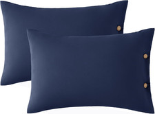 Toddler Pillowcases with Button Closure 13x18 Travel Pillow Case Set of 2, Small