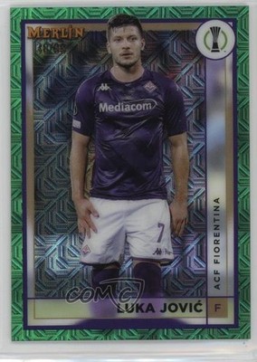 2022 Merlin UEFA Club Competitions Green Mojo Refractor 38/99 Luka Jovic #6 16q5