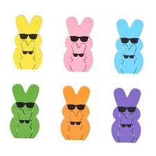 Easter Decorpcs Wood Bunny Table Dcoration, Easter Wood Tiered Tray Sign 6