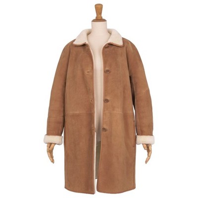 Loro Piana Mouton Coat Shearling Sheepskin Leather Fur Lambskin