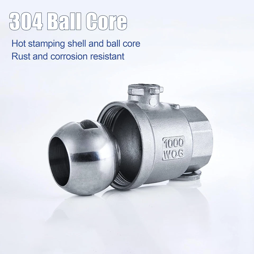 10 Pcs, 2" Stainless Steel, Ball Valve SS 304Q, WOG 1000, Full Port - Image 3 of 4
