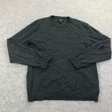 Club Room Sweater Mens Medium Gray 100 Cashmere Crewneck Tight Knit Pullover