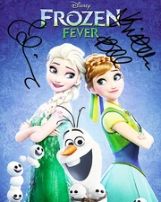 FROZEN INDINA MENZEL & KRISTEN BELL SIGNED REPRINT ELSA & ANNA 8"x10" Photo