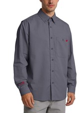 Men Flame Resistant Shirts 6.5oz Lightweight Plaid FR Welding CAT2/NFPA2112