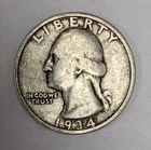 1934 P Washington Silver Quarter